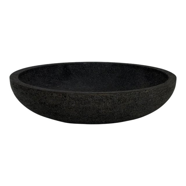 Organic Modern Dark Gray Indoor/Outdoor Ashen Earth Bowl For Sale