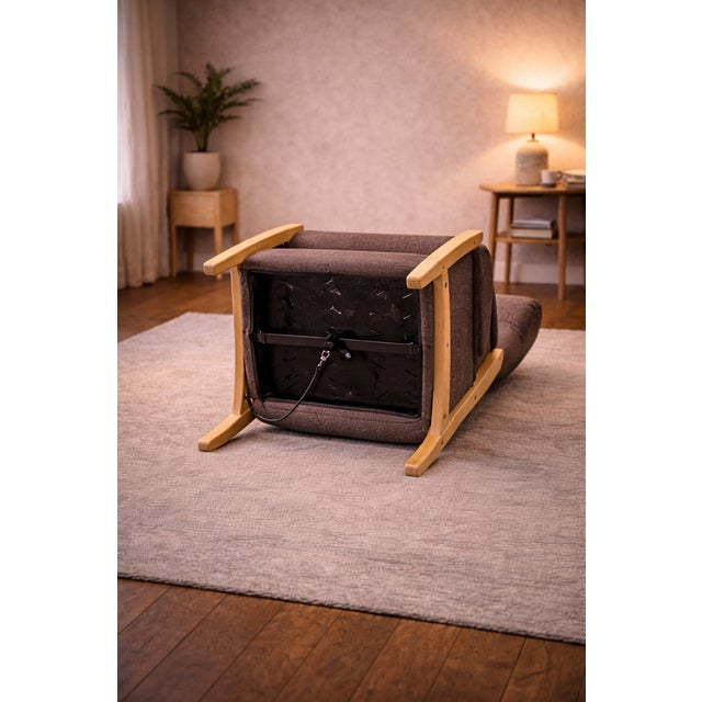 Gray Set of Lounge Chair with Ottoman by Hjort Knudsen, 1980s For Sale - Image 8 of 12