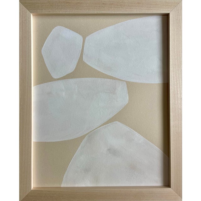 2026 Contemporary Abstract Minimalist Painting Gallery Wall Set of Three on Cotton Paper by Artist r.k. Red For Sale - Image 10 of 11
