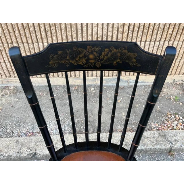 1960s 1960s Pair Hitchcock Stencil Side Chairs For Sale - Image 5 of 12