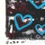 Black and Blue - Bold Abstract Love Heart Street Art Style Original Artwork by Gary John For Sale - Image 4 of 7