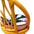 1950s Restored 3-Strand Arch Base Rattan Bar Stools W/ Woven Backrest, Pair For Sale - Image 9 of 9