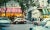 Paris Colour Scene A view of cars and cafes on the Boulevard Saint-Germain, Paris. From the series Paris in Colour,...