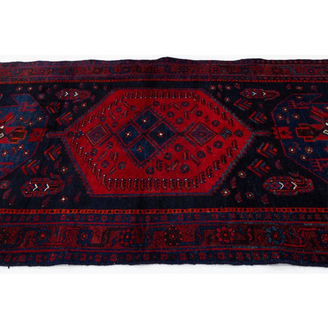 Mid-Century Hand-Knotted Vintage Kurdish Wool Runner Rug With Tribal Geometric Medallions For Sale In New York - Image 6 of 9