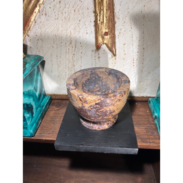Grand Toiur Style Classical Carved Soapstone Ritual Chalice on the Ebony Base For Sale - Image 4 of 7