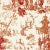 Schumacher Chinois Fabric in Creme & Red For Sale