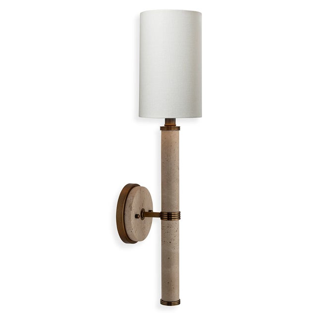 2020s Tivoli Marble Natural/Brass Sconce For Sale - Image 5 of 6