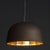 Suspension lamp 'empty' designed by jörg boner in 2013. Suspension lamp giving direct and reflected light. Bent, laser-...