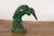 Figurative Vintage Lifesize Chinese Green & Blue Glazed Ceramic Heron Bird Sculpture For Sale - Image 3 of 13