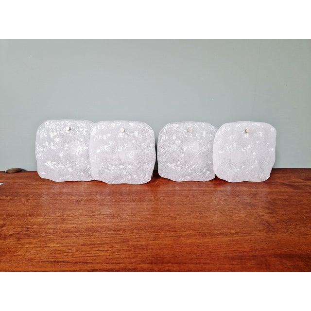 Silver Frosted Glass Wall Sconces from Kalmar Francken KG, 1970s, Set of 2 For Sale - Image 8 of 13