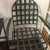 Vintage Outdoor Crosshatch Metal Armchair With Verdigris Patina For Sale - Image 4 of 7