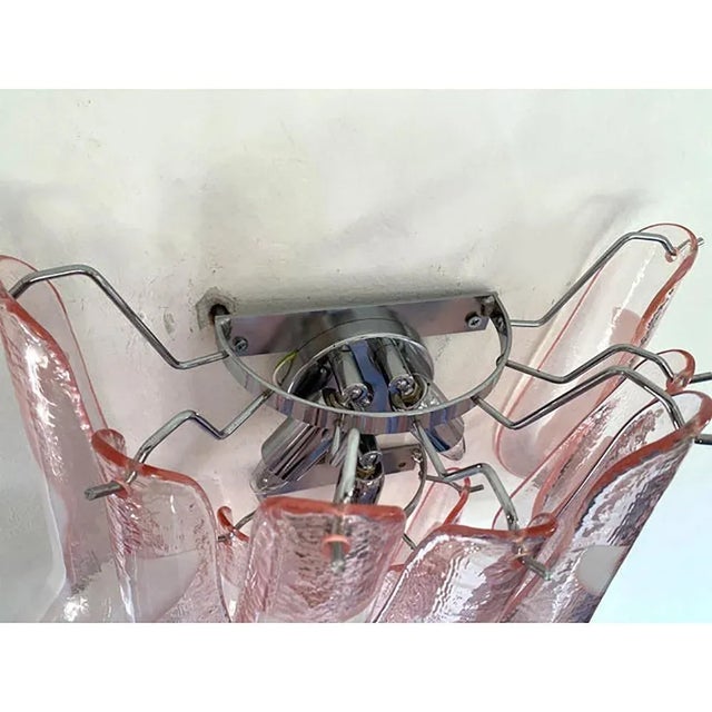 Pink Murano Glass Selle Wall Sconces in the style of Mazzega, Set of 2 For Sale - Image 11 of 13