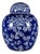Chinese Blue and White Peony Floral Porcelain Ginger Jar With Lid For Sale