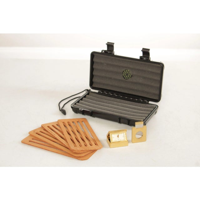 Late 20th Century Handcrafted Inlaid Tiger Maple Cigar Box Humidor For Sale - Image 11 of 12