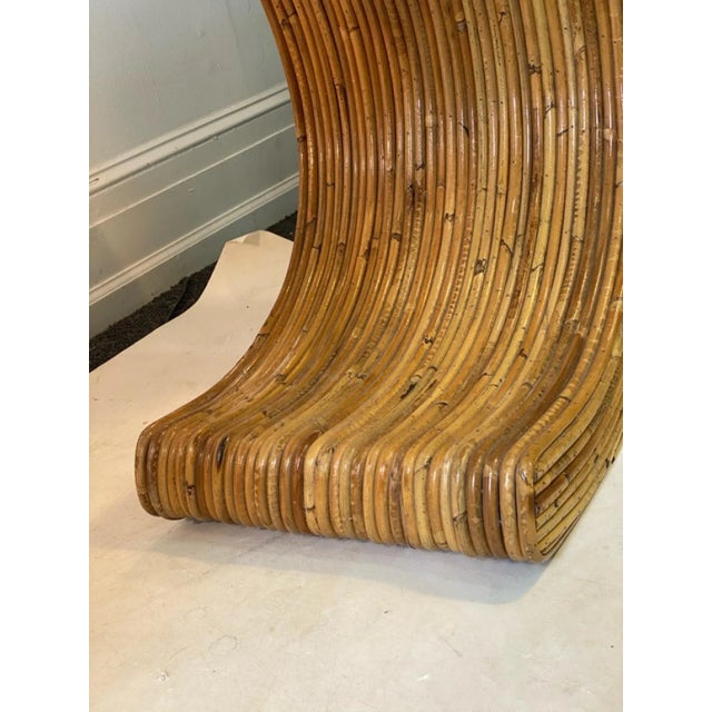 Wood 1970s Modern Split Bamboo Console in the Manner of Gabriella Crespi For Sale - Image 7 of 10
