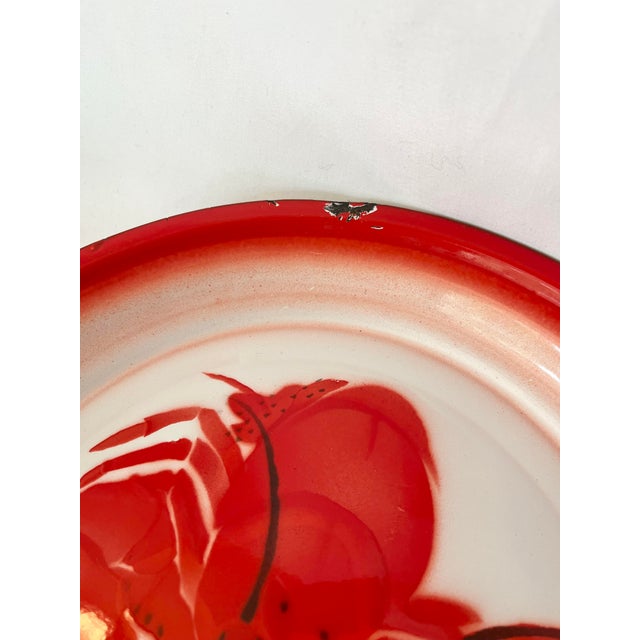 Vintage Enamel Lobster Serving Tray Platter For Sale - Image 4 of 7