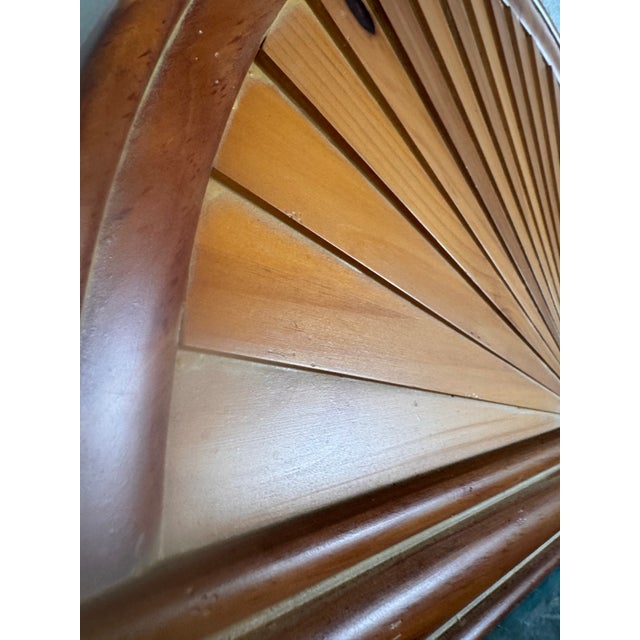 Wood Vintage Gabriella Crespi Style Sunburst Mirror For Sale - Image 7 of 8
