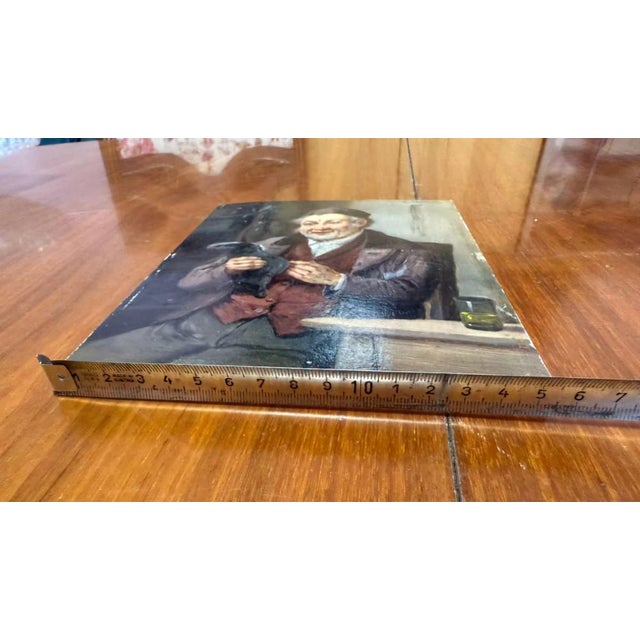 Genre Scene with Gentleman and Bird, Signed Siegfried Stoitzner (Vienna, 1892–1976) For Sale - Image 11 of 13