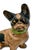 1930s Vintage 1930s Hubley Manufacturing Co. Cast Iron French Bulldog Doorstop Unusual Green Collar For Sale - Image 5 of 18