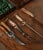 Tan Mid Century German Carved Antler 4-Piece Carving Set For Sale - Image 8 of 10