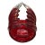Vintage Red Cased Glass Chalet Sculptural Basket For Sale