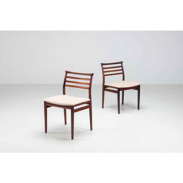 Textile Dining Chairs in Rosewood by Erling Torvits for Sørø Stolefabrik, Denmark, 1960, Set of 6 For Sale - Image 7 of 15