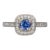 Tanzanite Estate Ring With Natural Diamond Accents: Solid 14k Gold, Round 5mm, Size 6.75 For Sale
