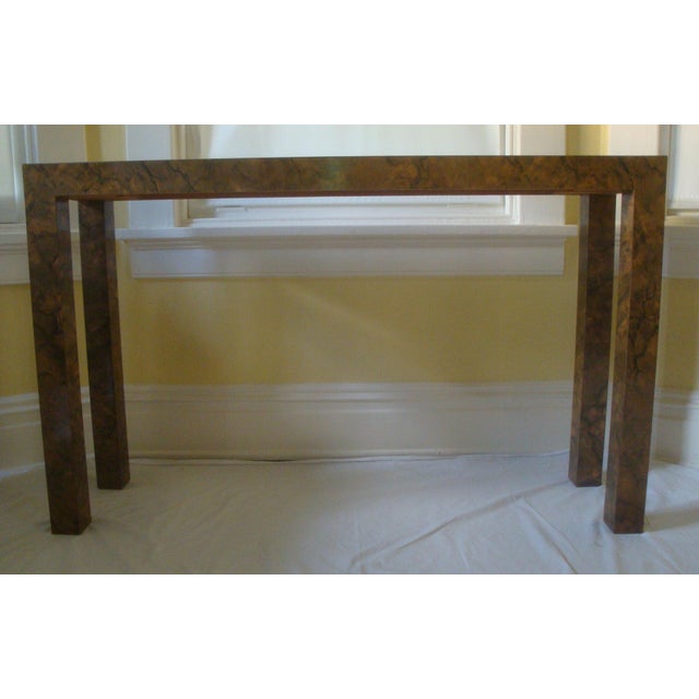 Narrow Parsons Console Table in Tortoiseshell Chairish