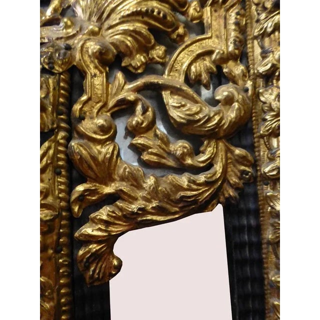 Antique Louis XIII Style Closed Cup Mirror For Sale - Image 7 of 9