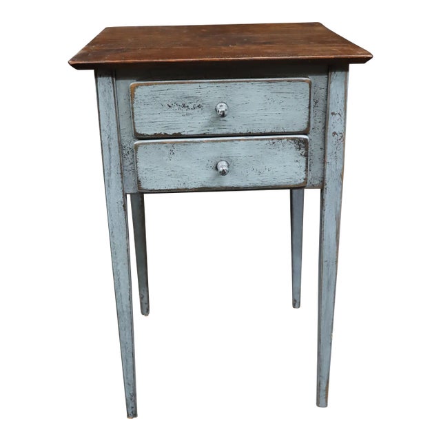 Pine Distressed Nightstand For Sale