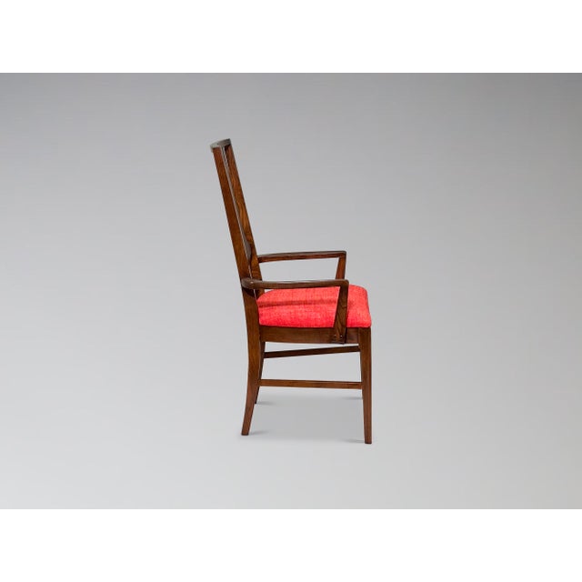 Wood Restored Vintage Broyhill Brasilia Walnut and Cane Dining Chairs Set of 6 For Sale - Image 7 of 18