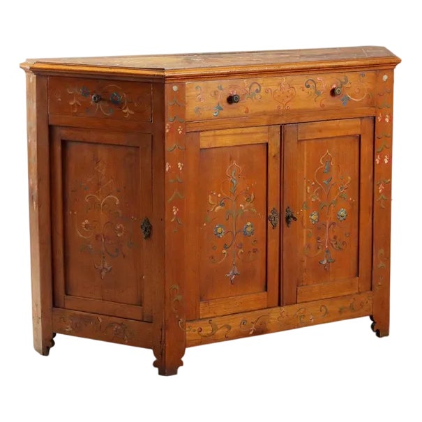 Antique Cherrywood Cupboard with Drawers, Italy, 19th Century For Sale