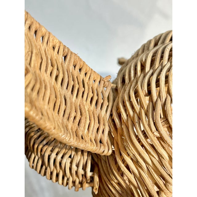 Vintage Mid-Century French Wicker Bull Head Wall Sculpture, Picasso Style For Sale - Image 11 of 12