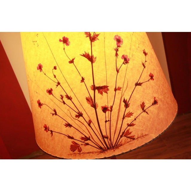 1950s floor lamp. Brass and teak base. For two E27 bulbs. with a two-stage cord switch. Short cable (see photo). Beautiful...