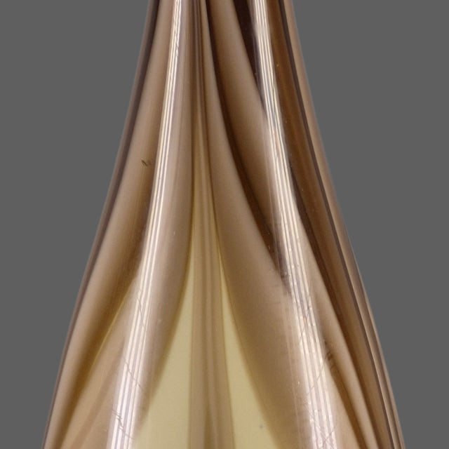 Glass Stunning Mid-Century-Modern Hand-Blown Art Glass Earth Tones Tall 22'' Vase For Sale - Image 7 of 12
