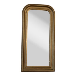 Antique French Louis Philippe Full Length Mirror – Gold, Late 19th Century For Sale