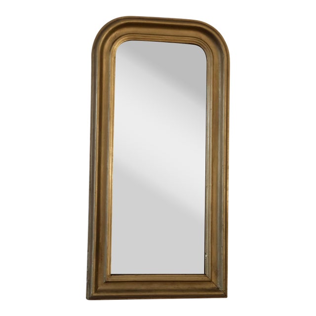 Antique French Louis Philippe Full Length Mirror – Gold, Late 19th Century For Sale