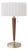 Pasadena Scallop Table Lamp 27" H - Mid-Century Modern, Weathered Brass Base, Pull Chain Switch, Dimmable, Bulb Included For Sale