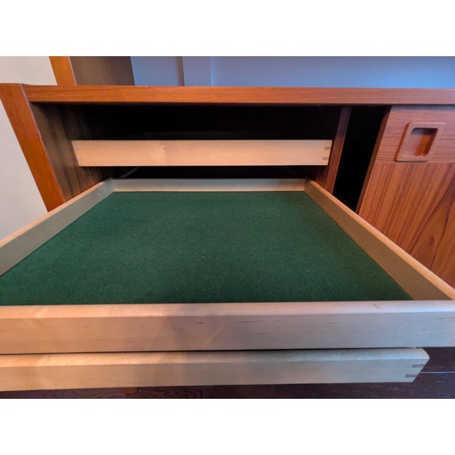 Mid-Century Danish Modern Teak Sideboard & Hutch by Clausen & Son, Attributed For Sale - Image 10 of 18