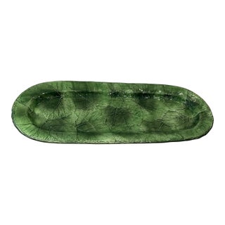 Vintage Vietri Large Leaf Platter, Made in Italy For Sale