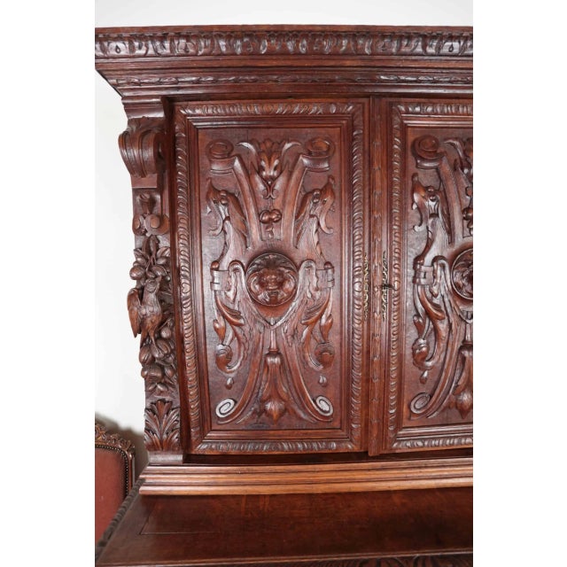 Richly Carved Neo-Renaissance Cabinet in Oak For Sale - Image 4 of 13