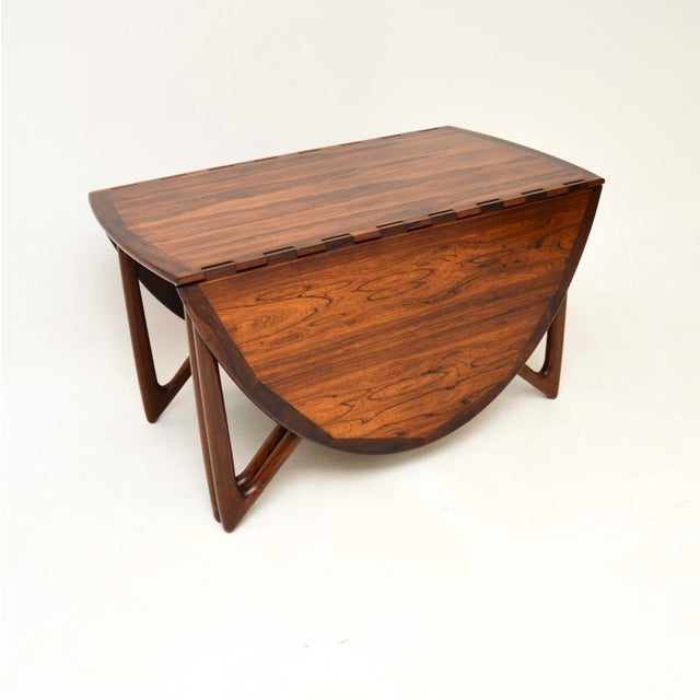 Niels Koefoed Danish Vintage Gate Leg Dining Table attributed to Niels Koefoed from Koefoeds Hornslet, 1960s For Sale - Image 4 of 13