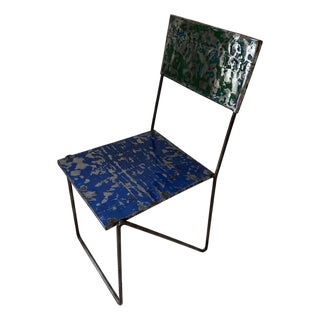 Contemporary Industrial Upcycled Steel Oil Drum Accent Chair For Sale