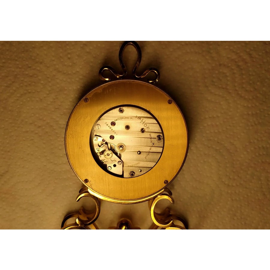 Swiss Imhof アンティーク機械式置き時計 15jewels 8days Swiss Imhof