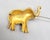 Metal Vintage 1960s Signed Jomaz Goldtone Enamel Elephant Brooch For Sale - Image 7 of 7