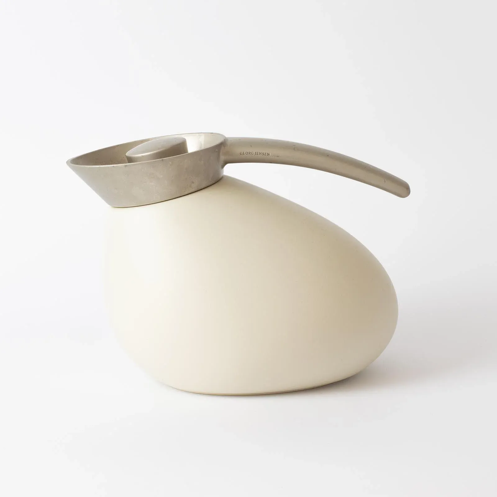 Georg Jensen Vintage Termos Quack. Moderna jarra de café aislada. María Berntsen Dinamarca - México