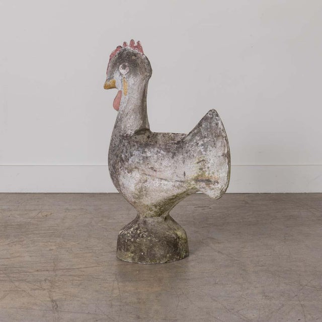 Sculpture Materials 1960s French Concrete Rooster Planter For Sale - Image 7 of 15