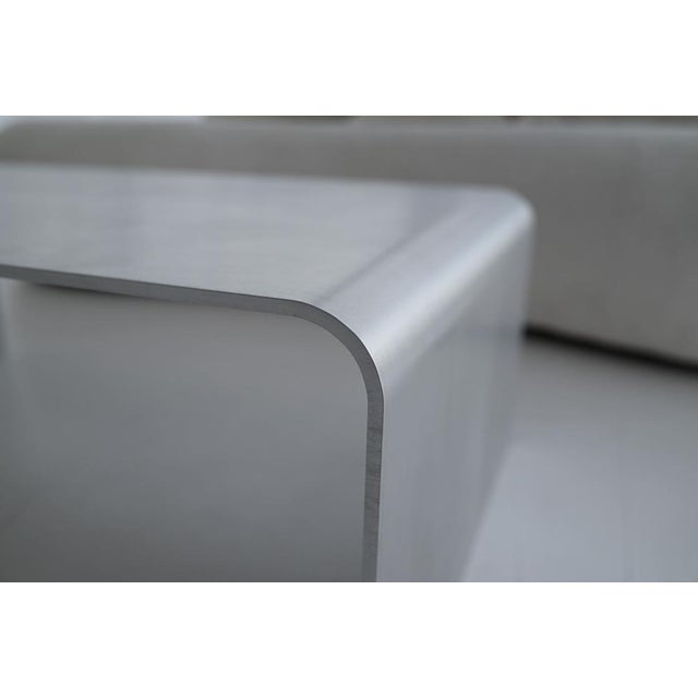 Sculptural Brushed Aluminum Coffee Table by Veliento For Sale - Image 13 of 17