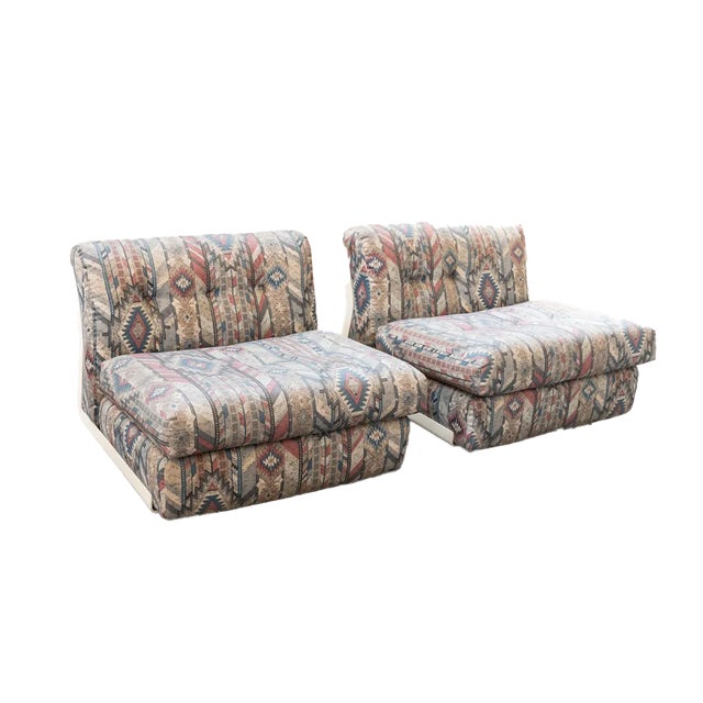 Set of Amanta Lounge Chairs by Mario Bellini for B&B Italia / C&B Italia, 1970s For Sale