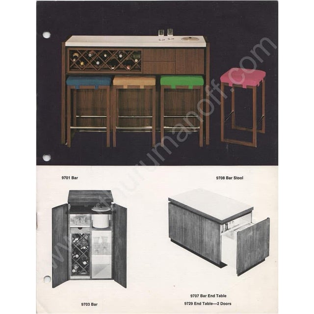 1970s Arthur Umanoff for Dillingham Mid-Century Dry Bar American Walnut For Sale - Image 15 of 17